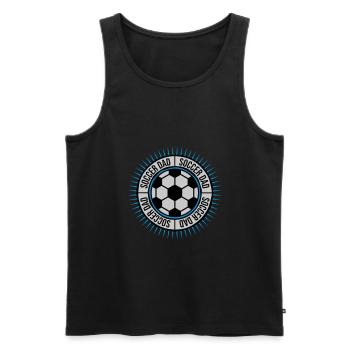 Logo Sport Soccer Dad - Männer Premium Bio Tank Top - Schwarz - Vorne - Michal (187cm)