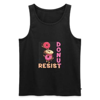 Donut Resist - Männer Premium Bio Tank Top - Schwarz - Vorne - Michal (187cm)