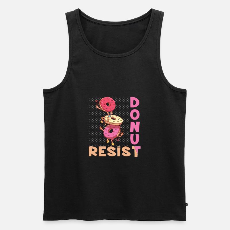 Donut Resist - Männer Premium Bio Tank Top - Schwarz