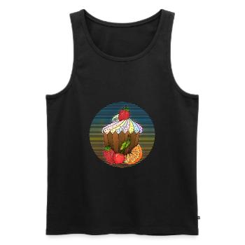 Cake - Men's Premium Organic Tank Top - black - Front - AI Model Male 178 light (178cm)