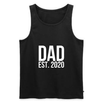 Papa est 2020 - Débardeur bio Premium Homme - noir - Devant - Michal (187cm)