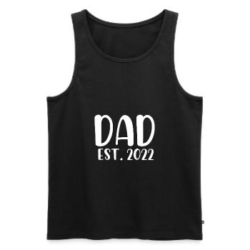 Dad est 2022 - Männer Premium Bio Tank Top - Schwarz - Vorne - AI Model Male 178 light (178cm)