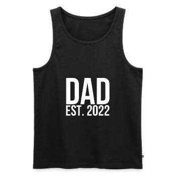Dad est 2022 - Männer Premium Bio Tank Top - Schwarz - Vorne - AI Model Male 178 light (178cm)