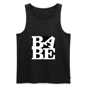 Babe WordPlay art original 4 - Débardeur bio Premium Homme - noir - Devant - AI Model Male 178 light (178cm)