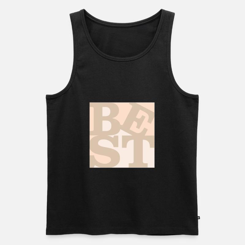 Beste WordPlay-Originalgrafik - Männer Premium Bio Tank Top - Schwarz