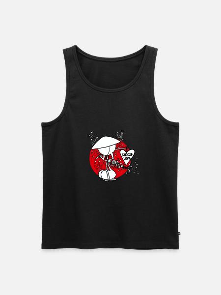 Samurai Of Hearts Plain Doddle - Männer Premium Bio Tank Top - Schwarz