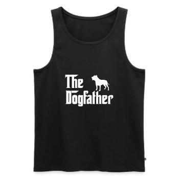 the dogfather - Men's Premium Organic Tank Top - black - Front - Michal (187cm)