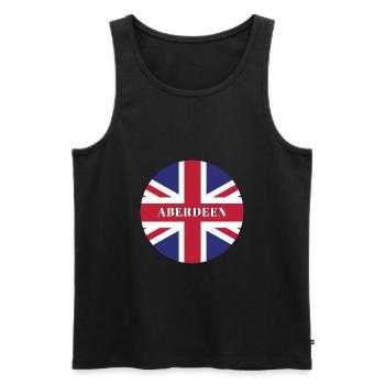 Aberdeen - Männer Premium Bio Tank Top - Schwarz - Vorne - AI Model Male 178 light (178cm)