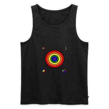 Rainbow designs - Men's Premium Organic Tank Top - black - Front - AI Model Male 178 light (178cm)