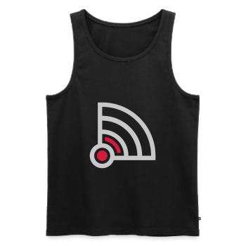 Logo Wifi sans connexion - Débardeur bio Premium Homme - noir - Devant - AI Model Male 178 light (178cm)