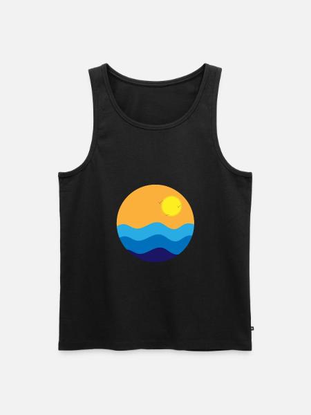SEA AND SUN - Men's Premium Organic Tank Top - black