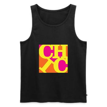 Schickes WordPlay Original Art 4 - Männer Premium Bio Tank Top - Schwarz - Vorne - AI Model Male 178 light (178cm)