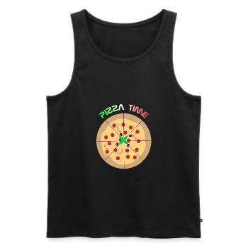 PIZZA ITALY - Men's Premium Organic Tank Top - black - Front - Michal (187cm)