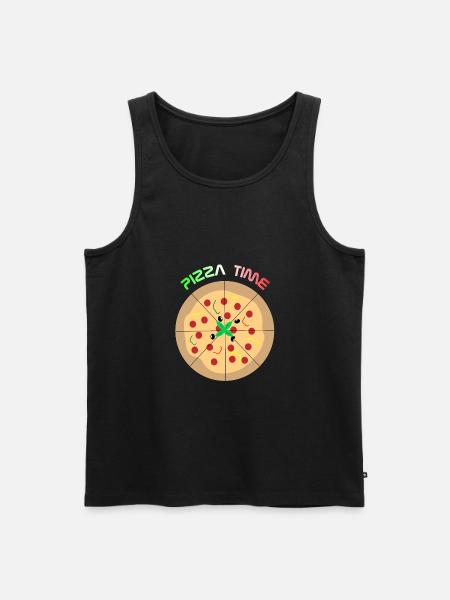 PIZZA ITALY - Men's Premium Organic Tank Top - black