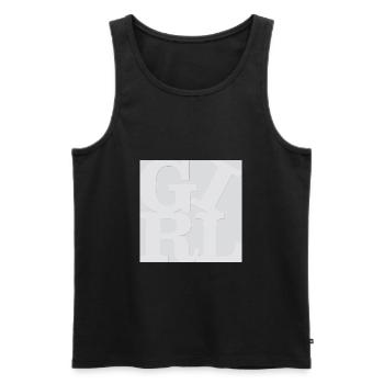 Girl WordPlay art original 2 - Débardeur bio Premium Homme - noir - Devant - AI Model Male 178 light (178cm)