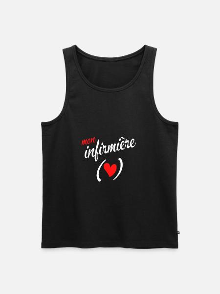 j'aime mon infirmière - Débardeur bio Premium Homme - noir