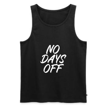 No days off - Männer Premium Bio Tank Top - Schwarz - Vorne - AI Model Male 178 light (178cm)