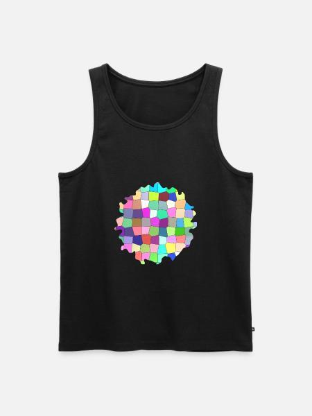 Buntes geometrisches Muster - Männer Premium Bio Tank Top - Schwarz