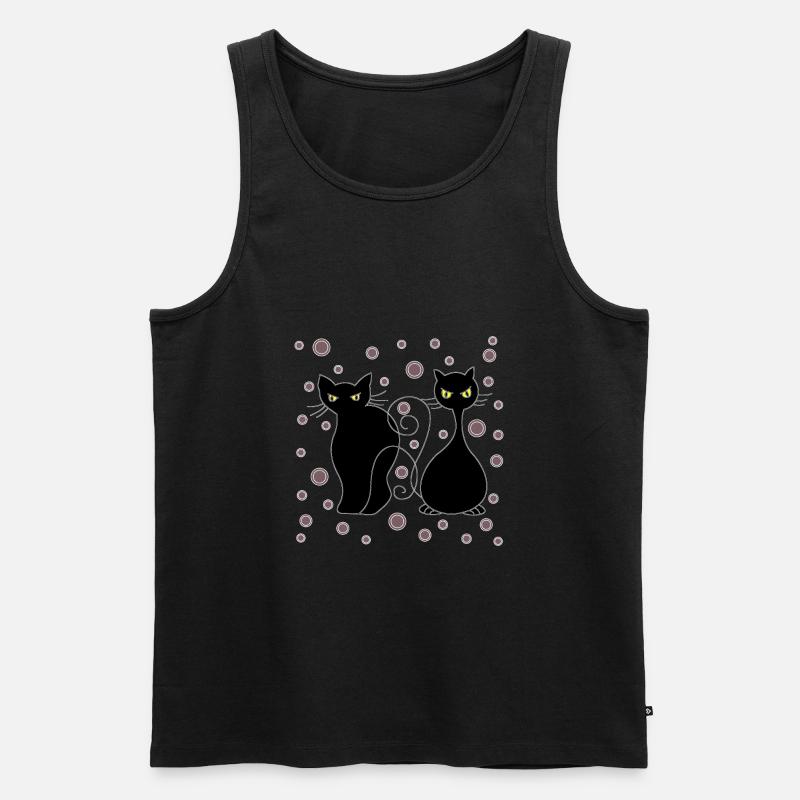 Katzen - Männer Premium Bio Tank Top - Schwarz