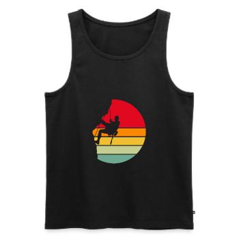 Kletterer Geschenk Kletterblock Bergsteiger Berg - Männer Premium Bio Tank Top - Schwarz - Vorne - Michal (187cm)