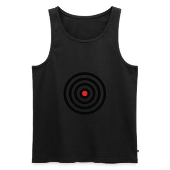 Target - Men's Premium Organic Tank Top - black - Front - AI Model Male 178 light (178cm)