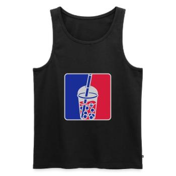 Red Blue Bubble Tea - Men's Premium Organic Tank Top - black - Front - AI Model Male 178 light (178cm)