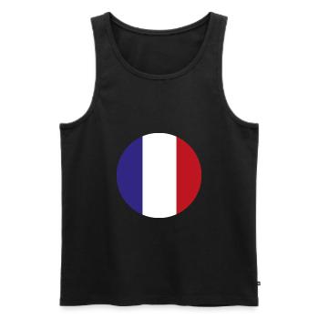 French flag - Men's Premium Organic Tank Top - black - Front - AI Model Male 178 light (178cm)