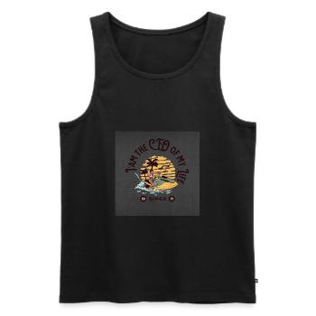 i am the CEO of my ife - since 1971 - Men's Premium Organic Tank Top - black - Front - AI Model Male 178 light (178cm)