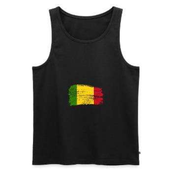 Drapeau de Mali - Débardeur bio Premium Homme - noir - Devant - AI Model Male 178 light (178cm)