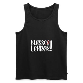 Klasse Lehrer - Männer Premium Bio Tank Top - Schwarz - Vorne - Michal (187cm)