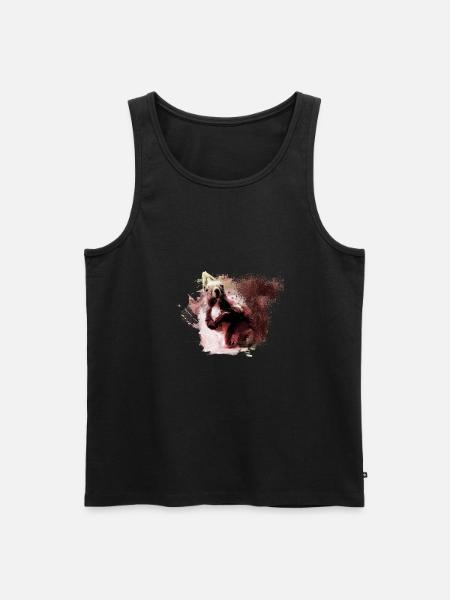 Eichhörnchen, bunt,malerei,graffiti, hörnchen,rosa - Männer Premium Bio Tank Top - Schwarz