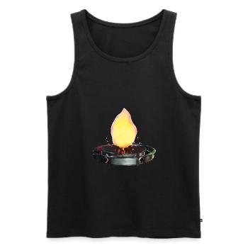 Growing Fire in Sci-Fi Plataform - Men's Premium Organic Tank Top - black - Front - AI Model Male 178 light (178cm)