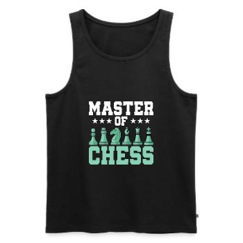 Master Of Chess Chess Player Chess Board - Männer Premium Bio Tank Top - Schwarz - Vorne - AI Model Male 178 light (178cm)