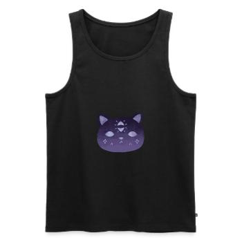 Witch Cat Third Eye - Men's Premium Organic Tank Top - black - Front - AI Model Male 178 light (178cm)
