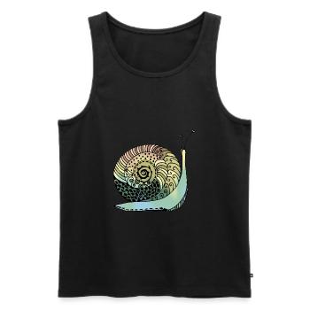 Escargot - Débardeur bio Premium Homme - noir - Devant - Michal (187cm)