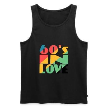 60's in Love - Männer Premium Bio Tank Top - Schwarz - Vorne - Michal (187cm)