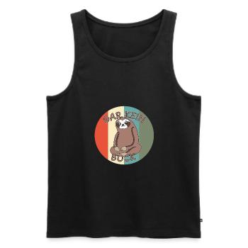 Gar Kein Bock Retro Fun - Männer Premium Bio Tank Top - Schwarz - Vorne - Michal (187cm)
