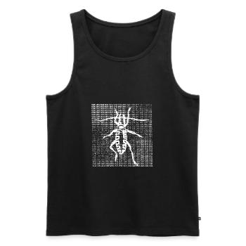 Bitbug - digital worm - Men's Premium Organic Tank Top - black - Front - AI Model Male 178 light (178cm)