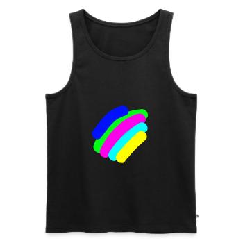 MÉLANGE COLOR RAINBOW - Débardeur bio Premium Homme - noir - Devant - Michal (187cm)