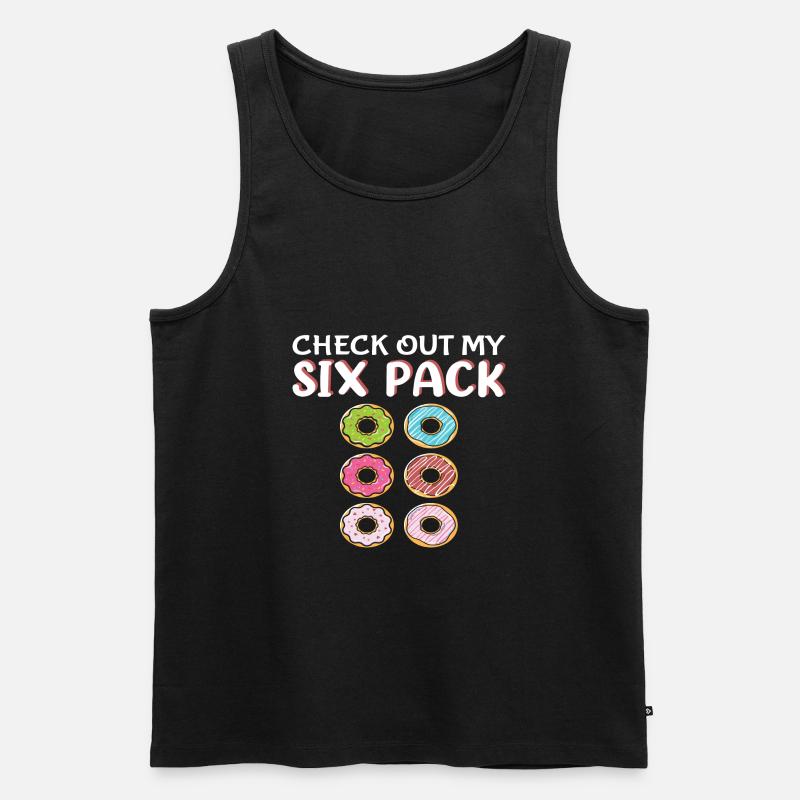 Check out my Six Pack - Männer Premium Bio Tank Top - Schwarz