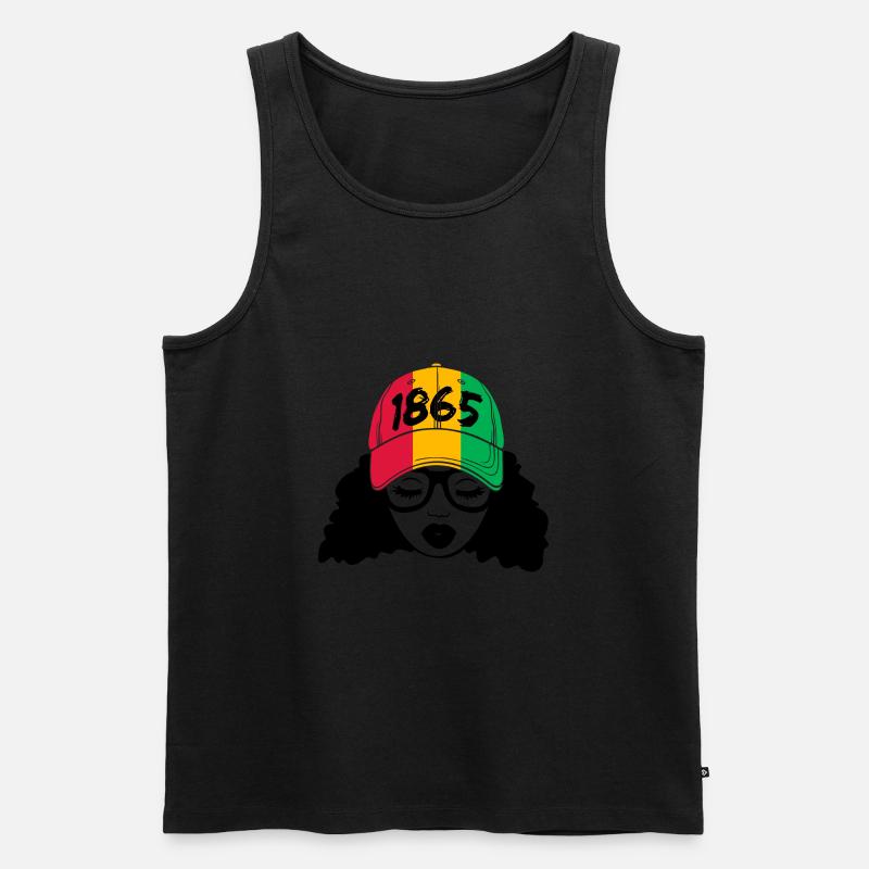 Juneteenth - Männer Premium Bio Tank Top - Schwarz