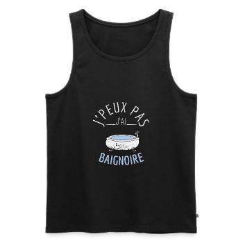 J'Peux Pas J'Ai Baignoire - Débardeur bio Premium Homme - noir - Devant - Michal (187cm)