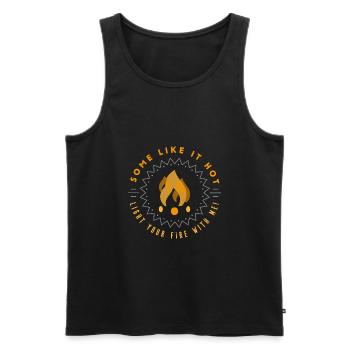 Inflamed - Men's Premium Organic Tank Top - charcoal grey - Front - Alexander (188cm)