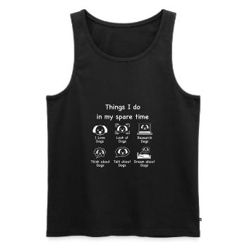 Hundeliebhaber (weiß) - Männer Premium Bio Tank Top - Schwarz - Vorne - AI Model Male 178 light (178cm)