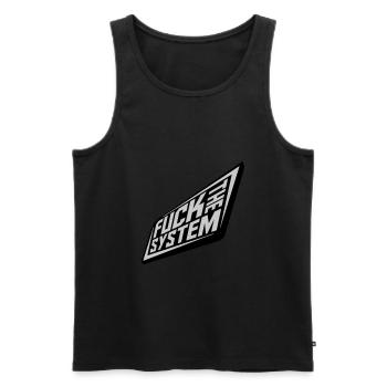 Punk fuck the system - Männer Premium Bio Tank Top - Schwarz - Vorne - AI Model Male 178 light (178cm)