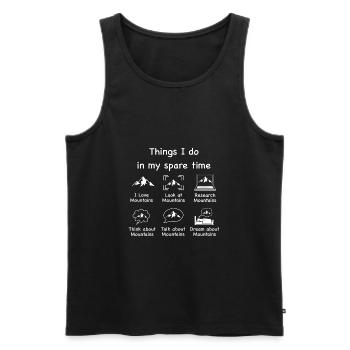 Mountain lovers (black) - Men's Premium Organic Tank Top - black - Front - AI Model Male 178 light (178cm)