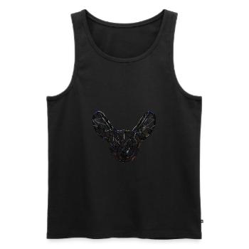 Geometric Fennec Fox - Men's Premium Organic Tank Top - black - Front - AI Model Male 178 light (178cm)