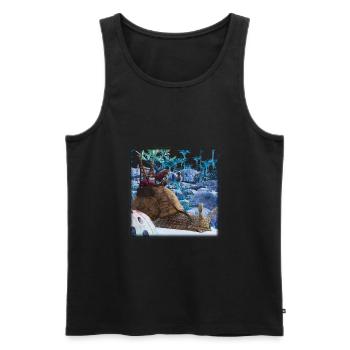 Suesse Schnecke - Männer Premium Bio Tank Top - Schwarz - Vorne - AI Model Male 178 light (178cm)