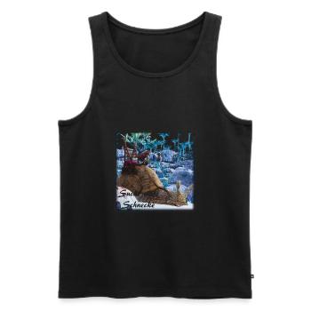 Suche suesse schnecke - Männer Premium Bio Tank Top - Schwarz - Vorne - AI Model Male 178 light (178cm)