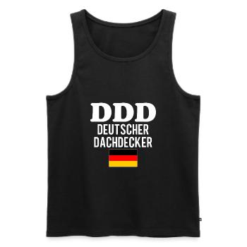 Deutscher Dachdecker - Männer Premium Bio Tank Top - Schwarz - Vorne - AI Model Male 178 light (178cm)